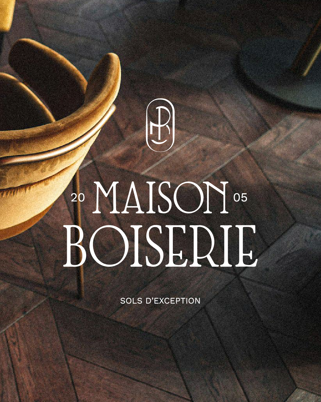 logo principal de la marque Maison Boiserie, spécialiste de sols d'exception en bois.