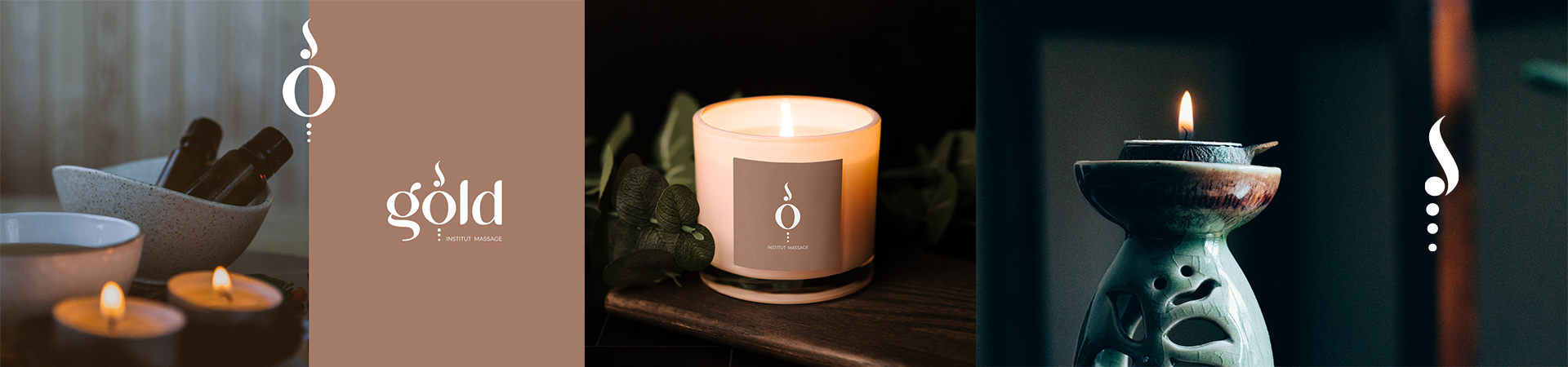 Le logo secondaire de la marque Gold est un des éléments clés illustrant la création de l'identité visuelle.