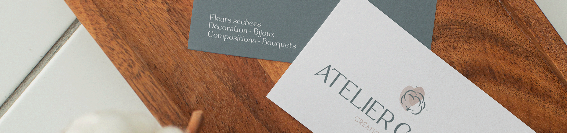 L'Atelier Candice a donné un coup de boost sur son image de marque par la création d'une identité visuelle sur-mesure.