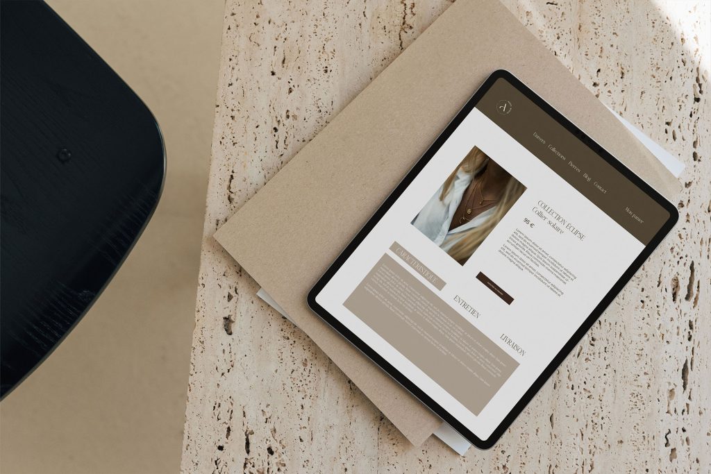 Le site internet de la marque de bijoux Agate dispose de la nouvelle identité visuelle.