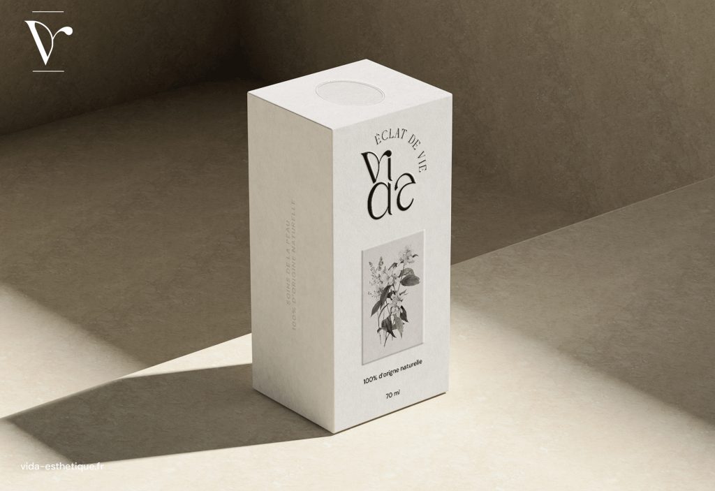 La packaging de la crème de visage Vida est 100% naturel