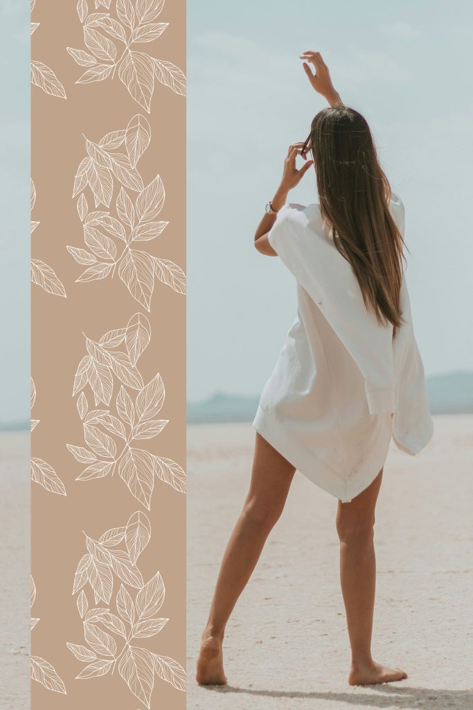 Les motifs et illustrations de la marque de crème de visage rendent l'univers de marque à part entière