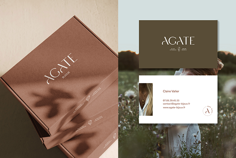 Marque AGATE, créatrice de bijoux avec de l'agate. Univers poétique, doux où les émotions révèlent l'essence de la marque.