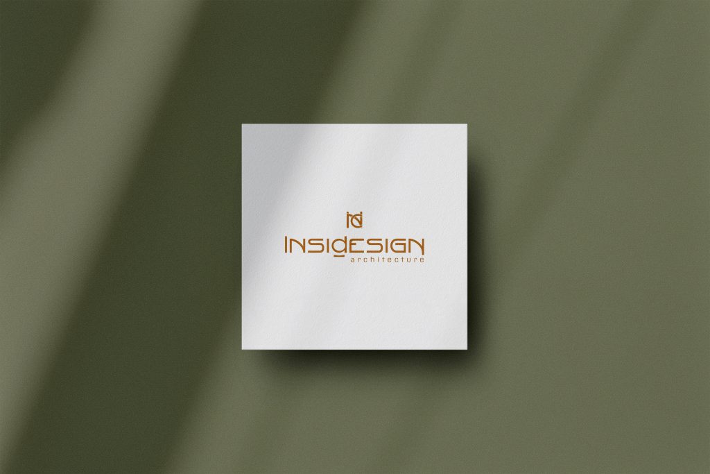 déclinaison de l'identité visuelle du cabinet INSIDESIGN aux couleurs sobres et élégantes