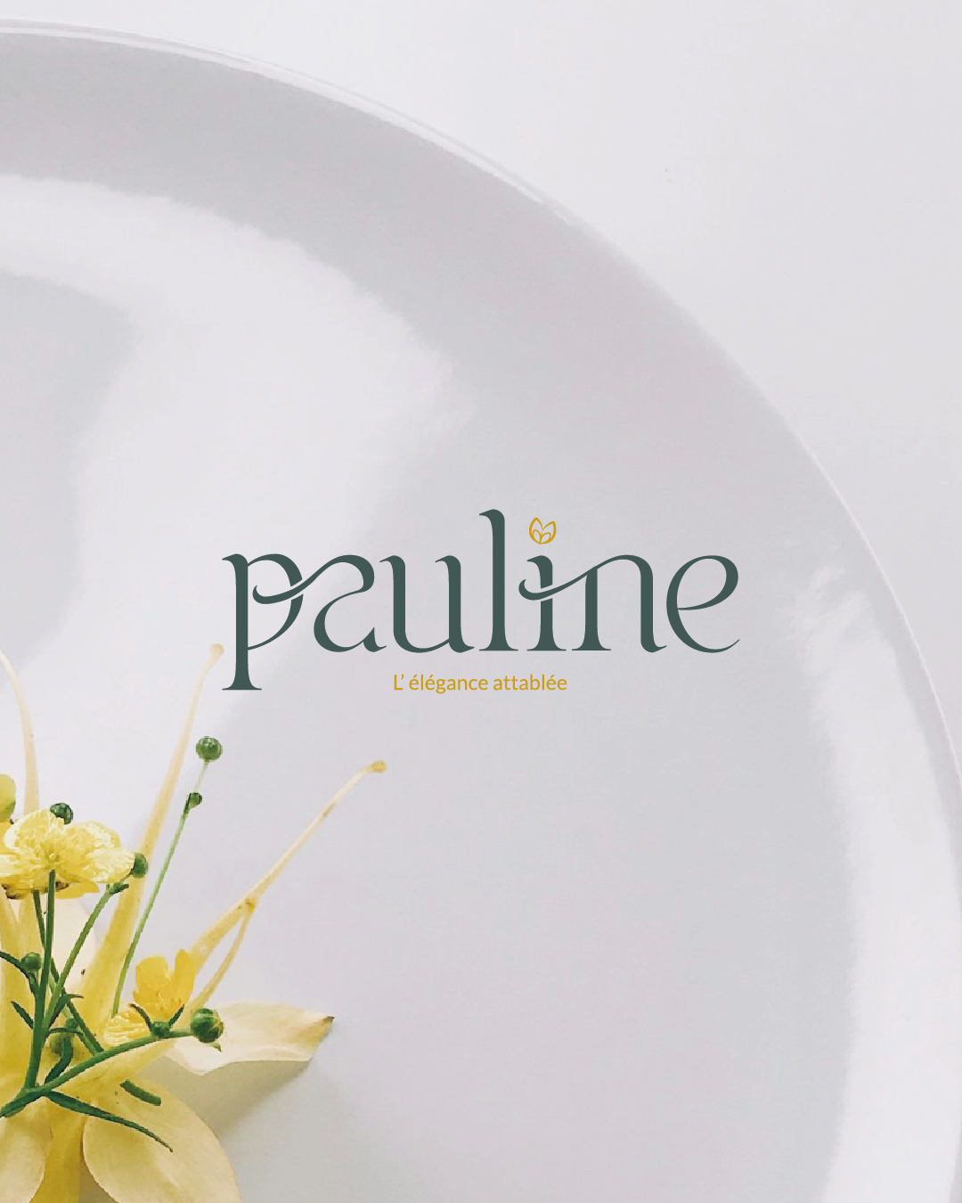création de l'identité visuelle du restaurant gastronomique Pauline