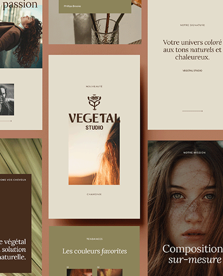 Des templates de carrousels personnalisés pour un salon de coiffure